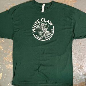 Vintage Men's White Claw Hard Seltzer Dk Green T Shirt Sz XL Jerzees Baggy